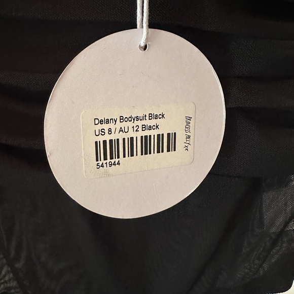 Princess Polly Delaney Black Bodysuit Size 6 - Picture 2 of 2